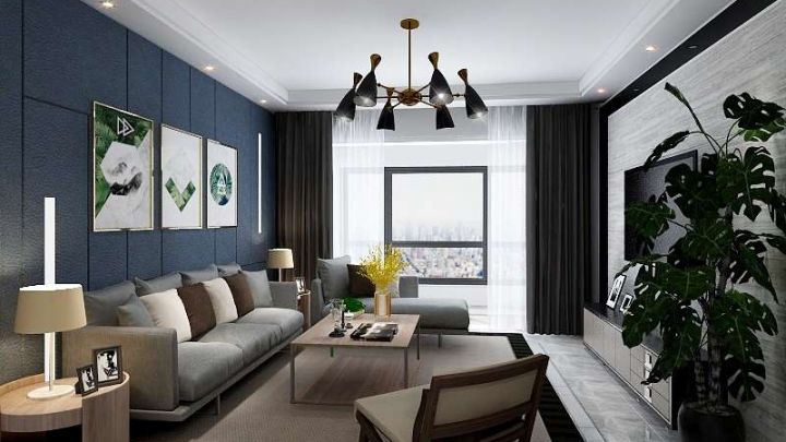 國花園126㎡簡約風(fēng)格案例賞析