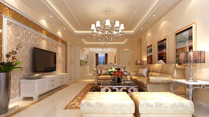 錦繡花苑134㎡歐式風(fēng)格案例