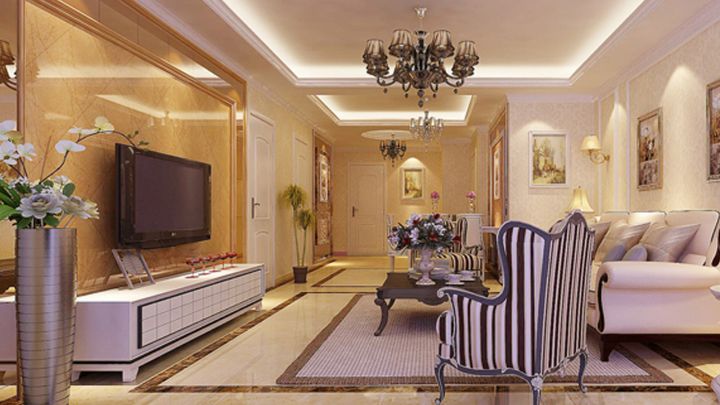 興盛大成110㎡簡(jiǎn)歐風(fēng)格案例