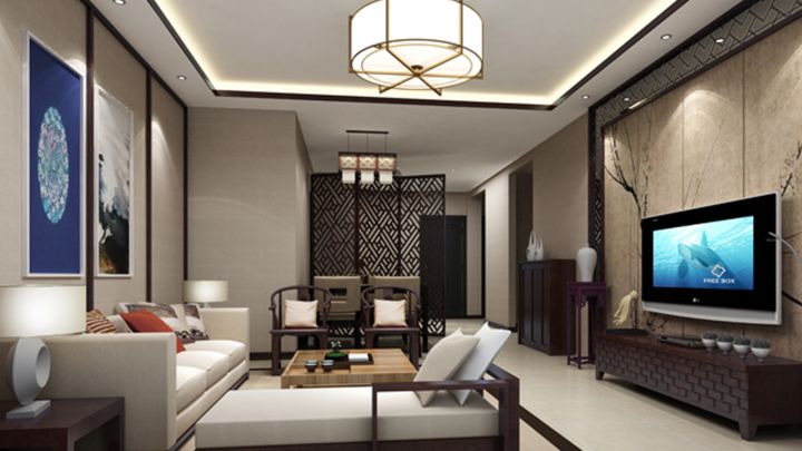 金瑞國(guó)際108㎡簡(jiǎn)中式風(fēng)格案例