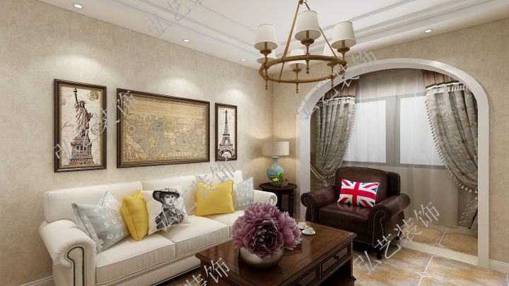 唐山景泰翰林-87平米-6.5萬(wàn)-大氣美式