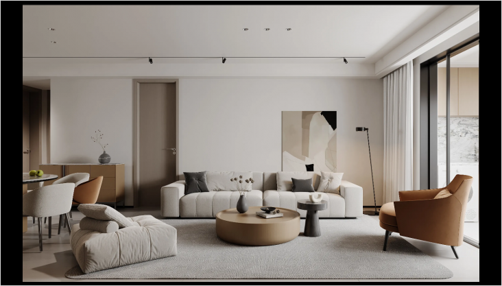 143㎡實(shí)用簡約風(fēng)一鏡到底