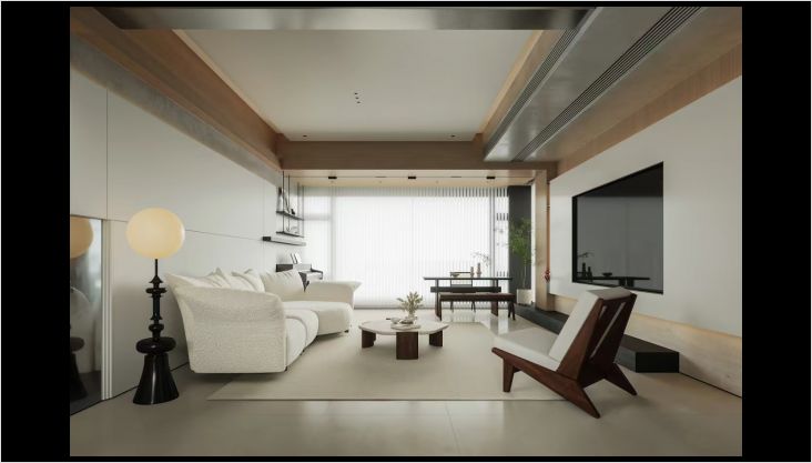 現(xiàn)代原木風(fēng)實景落地